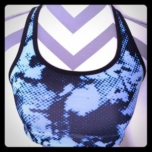 Champion Blue/Black Patterned Sports Bra